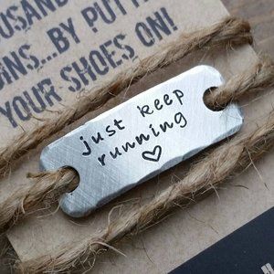SINGLE Shoe Tag Charm- Just Keep Running